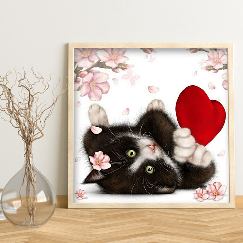 Diamond Painting Love Kitten Full Round Drill Picture of Rhinestone DIY Drawing