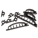 10Pcs Cable Cord Wire Line Organizer Plastic Clips Ties Fixer Holder Black