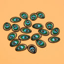 20pcs Peacock Eye Embroidered Cloth Iron On Patch Sew Motif Applique Newly