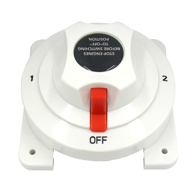 300A 1 Off 2 Both Distribution Marine Boat Battery Selector Switch for RV Truck