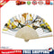 Handmade Oil Painting Ginkgo Leaf Folding Fan By Numbers DIY Painted Craft