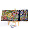 Color Tree Oil Paint By Numbers DIY Handpainted on Canvas Wall Picture Unfr