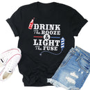 Independence Day Drink Light Tea T-Shirt (Black M)