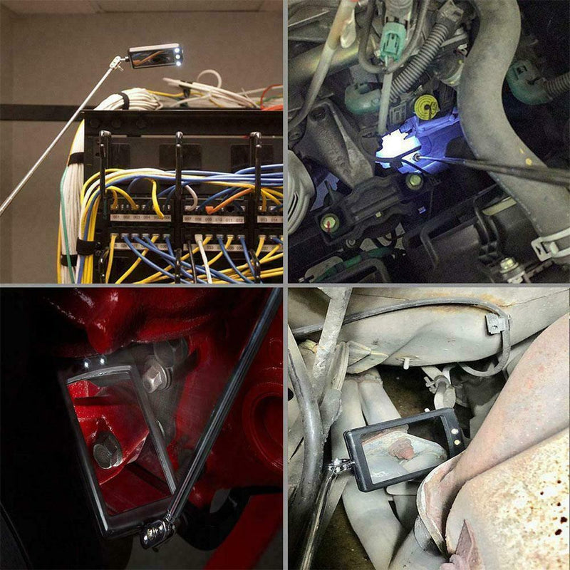 Telescopic Magnetic Pickup Tool Set Telescoping Inspection Mirror Reflector Y8G0