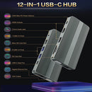 VGA Gigabit Ethernet 4K Dual HDMI Docking Station USB Type-C Hub For Laptop PC