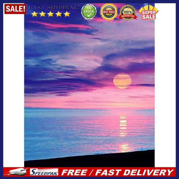 Painting By Numbers Kits Sunrise DIY Oil Coloring Canvas Paint Drawing Pict