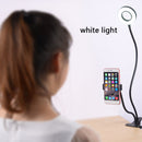 Photo Studio Selfie LED Ring Lamp w/ Phone Holder Bracket for Live Makeup Lig