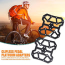 2pcs Aluminum Alloy SPD KEO Clipless Pedal Platform Adapters for MTB Road B