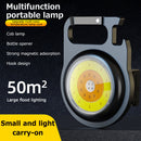 COB LED Mini Flashlight Keychain Camping 500lm Clip Emergency Work Lamp Torch