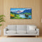 Oil Paint By Numbers Mountain River Frameless Picture Craft Kit for Living Room