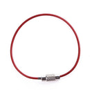 20pcs Stainless Steel Wire Keychain Screw Locking Gadget Cable Rope Keyring