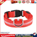 Luminous Anti Lost Glow Harness Dog Necklace Night Leash Collar (Red M) Newly