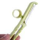 2 in 1 Potato Peeler Vegetable Cutter Fruit Melon Planer Gadget(Green)
