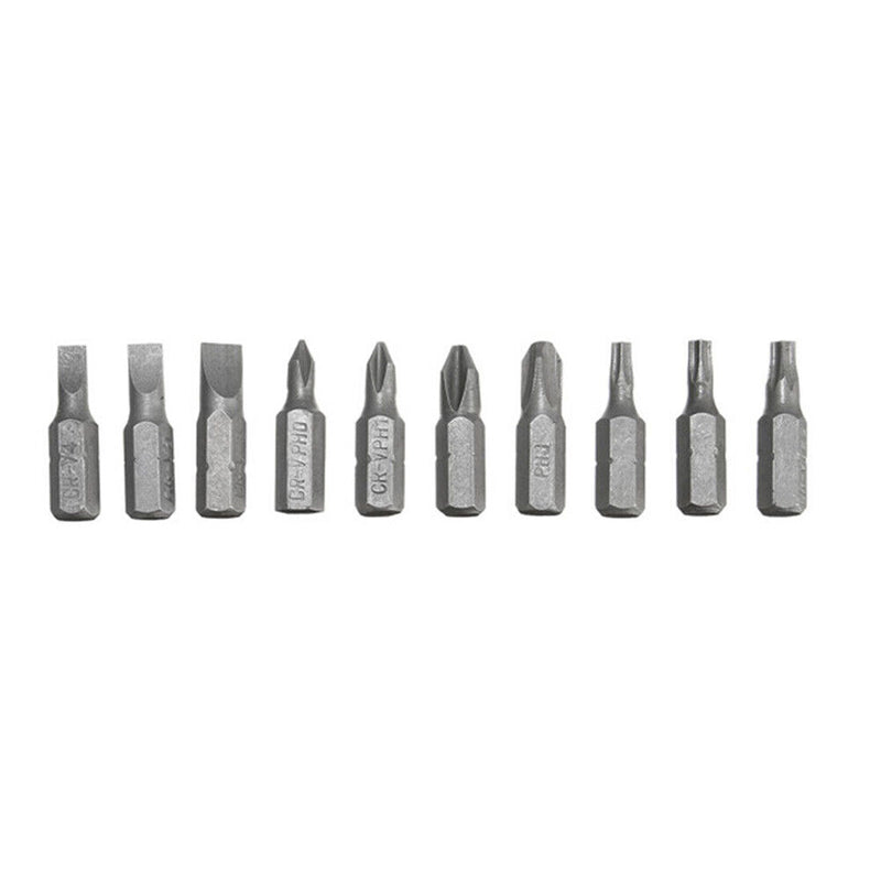 10pcs Electric Drill Screwdriver Bit Torx Cross Hex Shank Head (Yellow) Newly