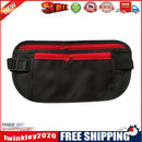 Anti-Theft Invisible Fanny Pack ID Card Key Phone Holder Pouch (Black Red)