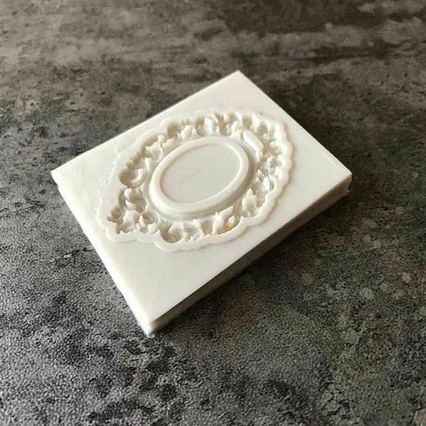 Lace Photo Frame Silicon Mold DIY Fondant Chocolate Baking Sale Cake Hot E4I1