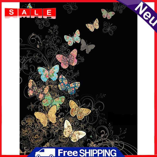 5D DIY Butterfly Full Round Diamond Painting Mosaic Rhinestone Picture