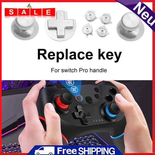 Mushroom Caps Cross Key for Switch Pro Handle Accessories Replacement Button Set