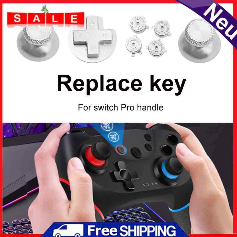 Mushroom Caps Cross Key for Switch Pro Handle Accessories Replacement Button Set