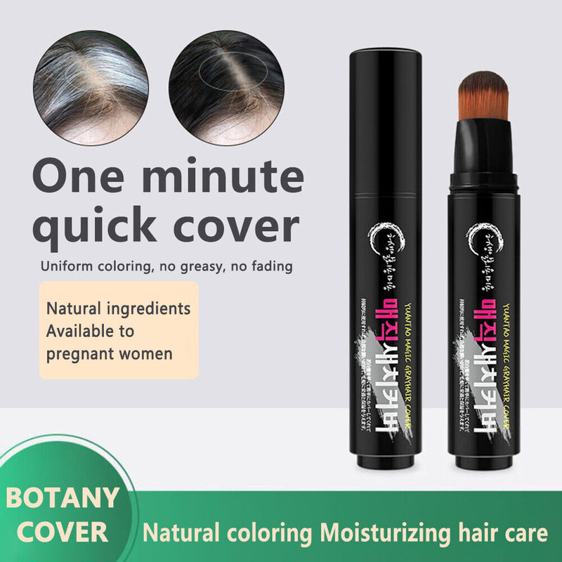 Disposable Hair Brush Brush Hair Dye Cover White Hair (Dark Brown)