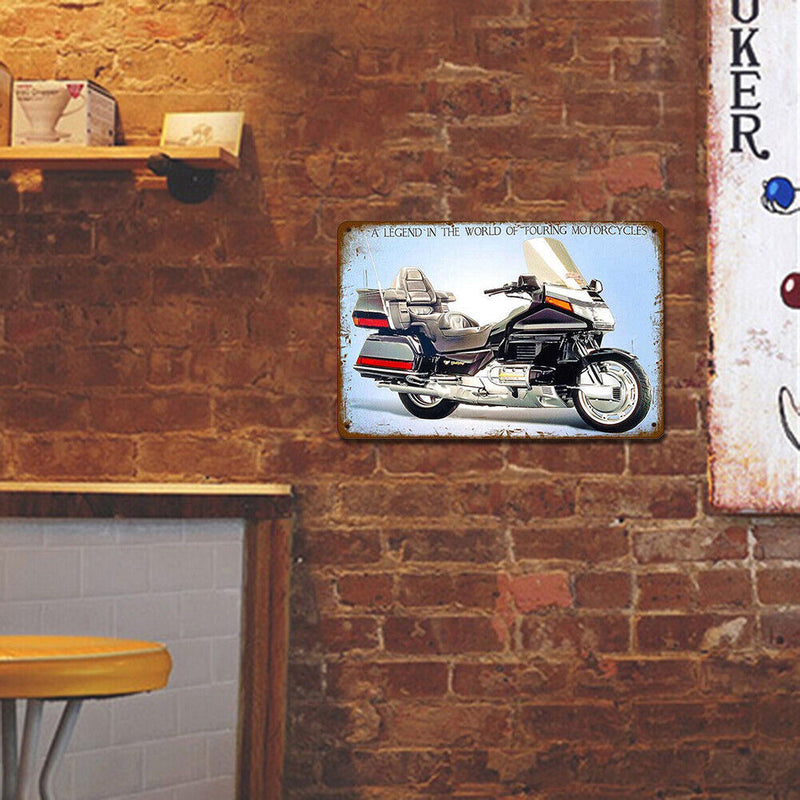 Motorcycle Plate Metal Tin Sign Retro Shabby Plaque for Bar Pub Club Cafe