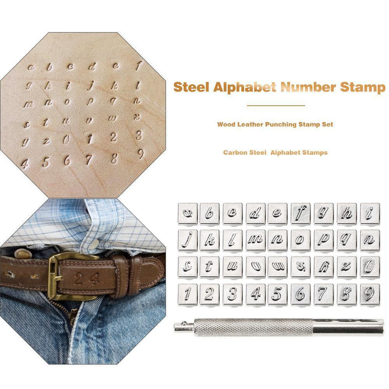 36pcs Steel Alphabet Number Stamp Punch Set for Leather Craft Tools Kit  Newly