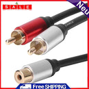RCA Cable Female to 2RCA Male Splitter Y Shaped Splitter Audio Cable for DVD TV