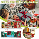 Large Size Double Sided Wooden Sign Fall and Halloween Decorations for Hom!