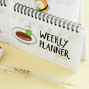 Cartoon Weekly Plan Schedule Coil Notebook Sketchbook L6C0 Cute T7F4