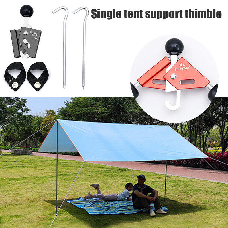 Tent Canopy Strut Pole Thimble Adjustable Top Support Connector (Black1set)