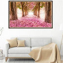 5D DIY Full Drill Diamond Painting Pink Trail Cross Stitch Embroidery Kit