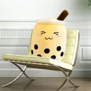 Child Bubble Tea Family Stuffed Plush Pillow Soft Cushion (Ivory Squint) Newly