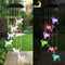 Yard Wind Chime Hummingbirds Patio Crystal Dog LED Solar Chime Discolored