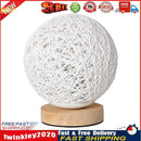Wooden Table Lamp USB Rattan Ball Bedroom Living Room Bedside Night Lights Newly