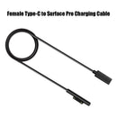 USB Type C Female PD Charging Cable for Microsoft Surface Pro 7/6/5/4/3