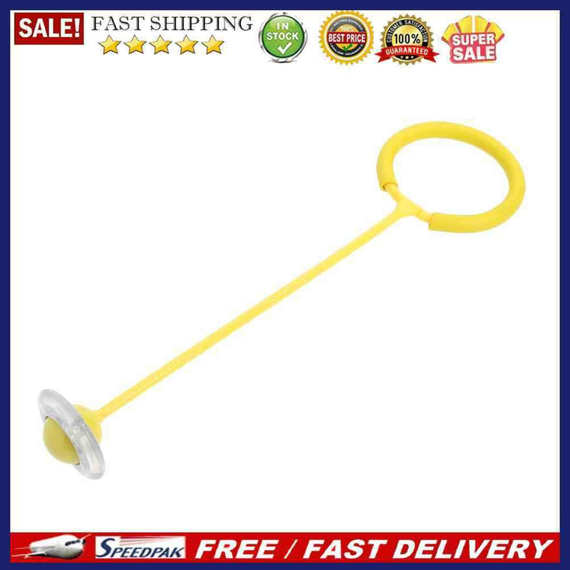 Flashing Jumping Ball Kids Ankle Bouncing Balls Outdoor Sports Toys (Yellow