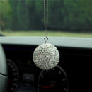 Rhinestone Ball Car Pendants Rearview Mirror Hanging Ornaments Auto Accessories