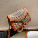 Portbale Female Street Plaid Purse PU Envelope Crossbody Bags Shoulder Clutches