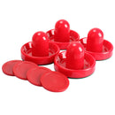 Classic Game Air Hockey 4PcsTable Pucks and 4Pcs Felt Pusher Mallet Handle f