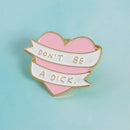 Bag Backpack Decor Pink Heart Ribbon Brooches Enamel Pin Denim Jackets Badge
