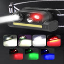 Red Blue Green Light Fishing Head Lamp Multi-function Induction Headlight