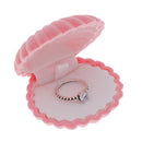Lovely Women Shell Shape Ring Box Earring Bracelet Jewelry Case Gift (Pink)