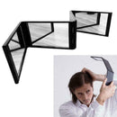 Foldable Type Makeup Mirror Pocket Red 4 Folds Panel Mirror I6S9 Side B5U4 Y2B8