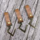 4pcs Outdoor Camping Leather Hook Finishing Hooks Kitchen Pot Pan Hanger Newly