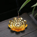 Sandalwood Incense Stick Lotus Censer Buddha Yoga Nasturtium Line Holder Plate