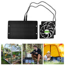 10W 12V Solar Panel Fan Kit Waterproof Dual Exhaust Fan for Office Greenhouse