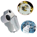 30X 60X Magnifying Loupe Jewelry Jewelers Pocket Magnifier Coins Eye Loop Z6B2