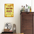 Retro Crazy Letter Metal Plate Painting Bar Tin Plaques Wall Sign (8027-12)