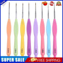 16pcs Aluminum Needle Plastic Handle Yarn Stitching Weave Crochet Hooks Kit