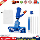 Pool Vacuum Head with Brush+Bag+Pole for Swimming Pool Spa Pond Blue (EU) Newly
